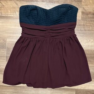 Maeve Strapless Two-Tone Tube Top Bustier